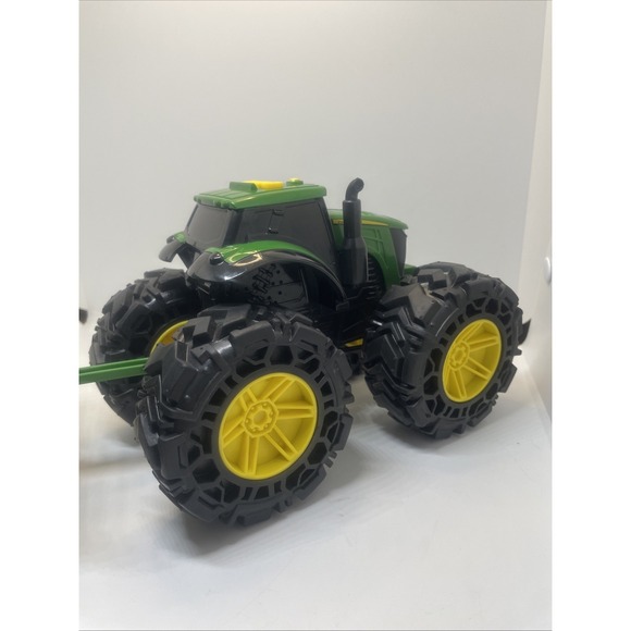John Deere Kids Monster Treads Toy Tractor& Wagon & Lights & Sounds Not Tested - Picture 8 of 15
